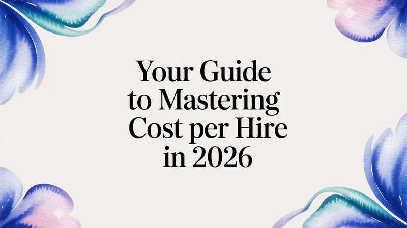 Your Guide to Mastering Cost Per Hire in 2026