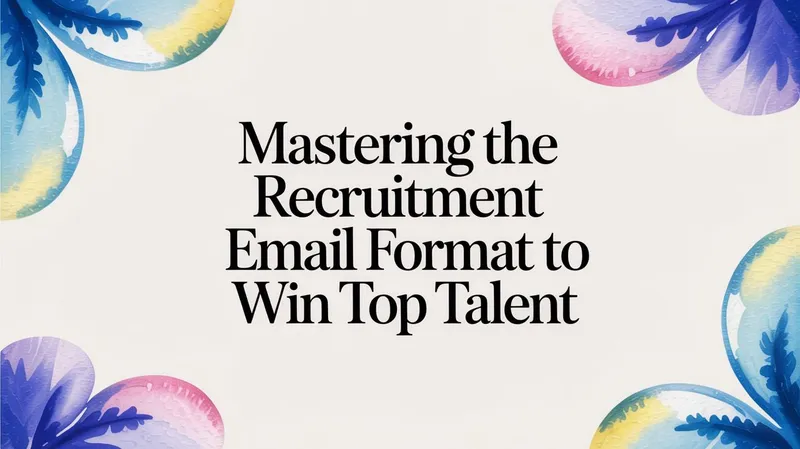 Mastering the Recruitment Email Format to Win Top Talent