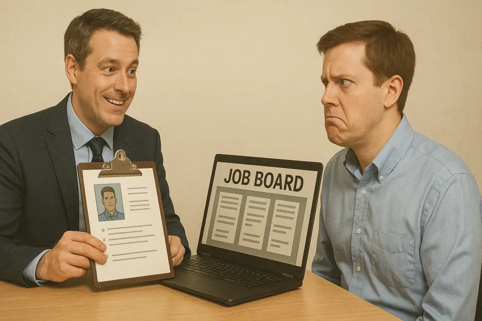 recruitment agency vs job board comparison