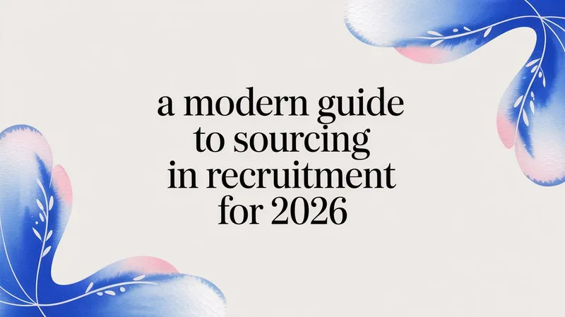 A Modern Guide to Sourcing in Recruitment for 2026